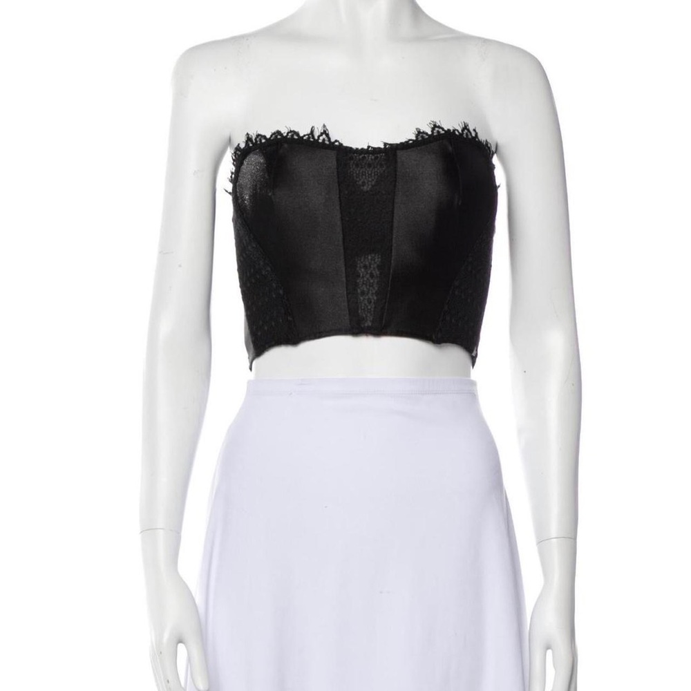 La perla strapless corset top